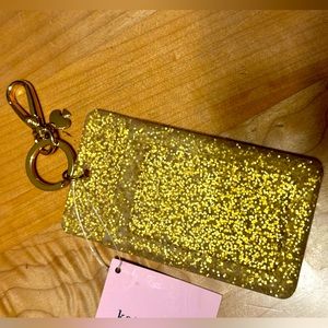 Kate Spade-why hello there-ID clip-gold glitter